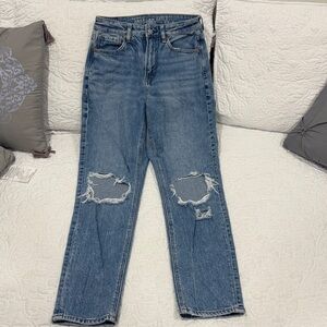 American Eagle Ripped Light Blue Denim Jeans - Size 2